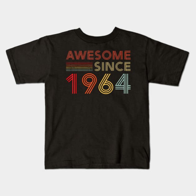 Turning 60 Birthday Decorations Men 60th BDay 1964 Birthday Kids T-Shirt by Aleem James